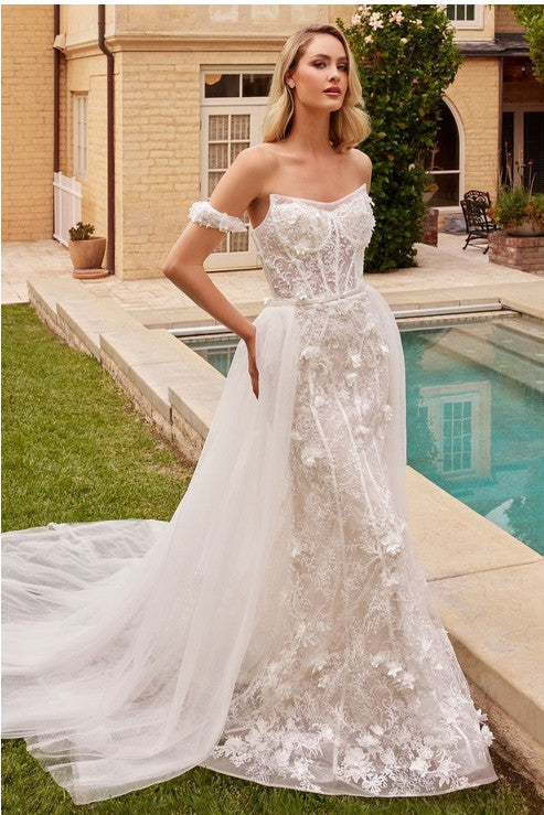 Fit & Flare Bridal Gown with Removable skirt